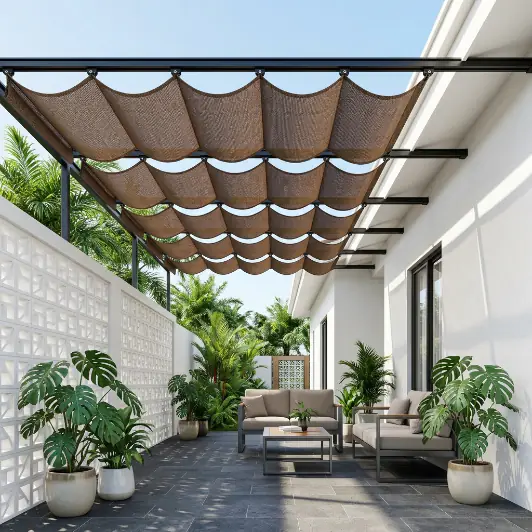 Paranet model ombak untuk courtyard