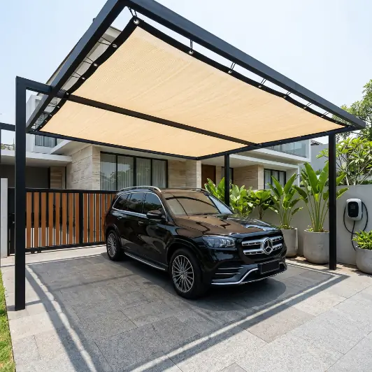 Canopy paranet untuk carport rumah modern